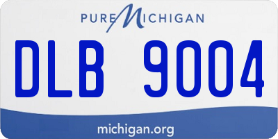MI license plate DLB9004