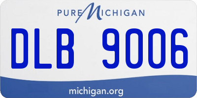 MI license plate DLB9006