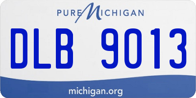 MI license plate DLB9013