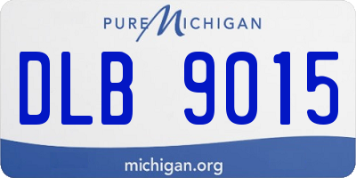 MI license plate DLB9015