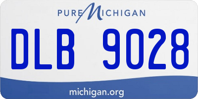 MI license plate DLB9028