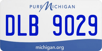 MI license plate DLB9029