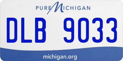 MI license plate DLB9033
