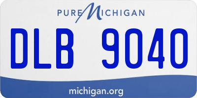 MI license plate DLB9040