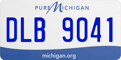 MI license plate DLB9041