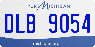 MI license plate DLB9054