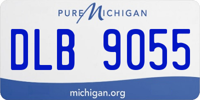 MI license plate DLB9055
