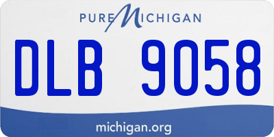 MI license plate DLB9058