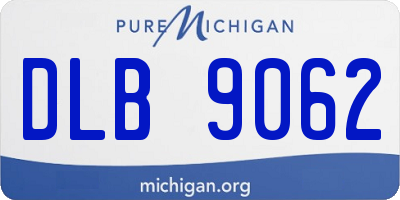 MI license plate DLB9062