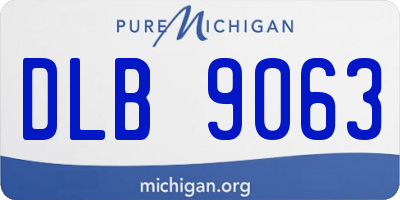 MI license plate DLB9063