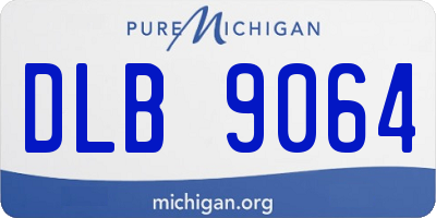 MI license plate DLB9064