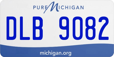 MI license plate DLB9082