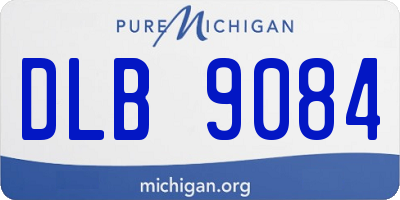 MI license plate DLB9084