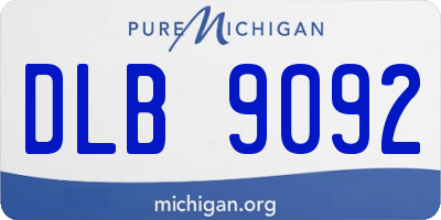 MI license plate DLB9092