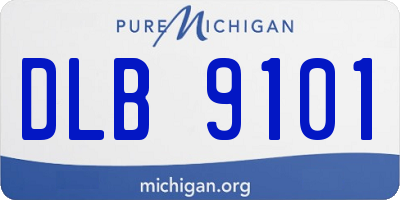MI license plate DLB9101