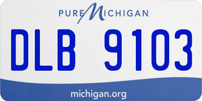 MI license plate DLB9103