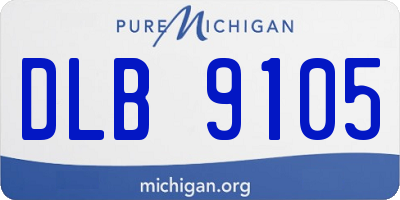 MI license plate DLB9105