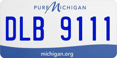 MI license plate DLB9111
