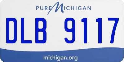 MI license plate DLB9117