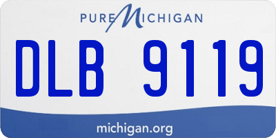 MI license plate DLB9119
