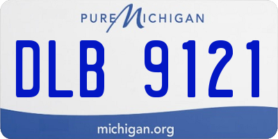 MI license plate DLB9121
