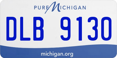 MI license plate DLB9130