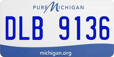 MI license plate DLB9136