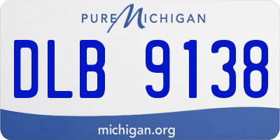 MI license plate DLB9138
