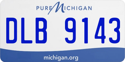 MI license plate DLB9143