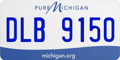MI license plate DLB9150