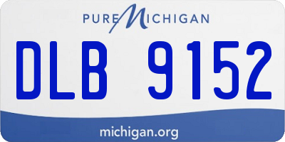 MI license plate DLB9152