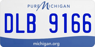 MI license plate DLB9166