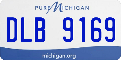 MI license plate DLB9169