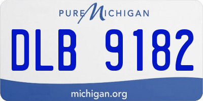 MI license plate DLB9182