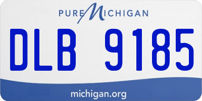MI license plate DLB9185