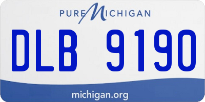 MI license plate DLB9190