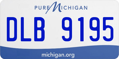 MI license plate DLB9195
