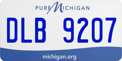 MI license plate DLB9207
