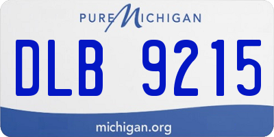 MI license plate DLB9215