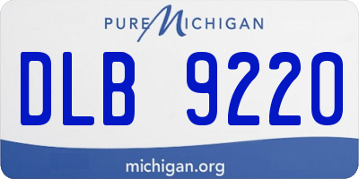 MI license plate DLB9220
