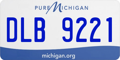 MI license plate DLB9221