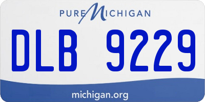 MI license plate DLB9229