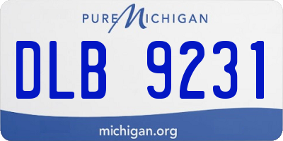 MI license plate DLB9231