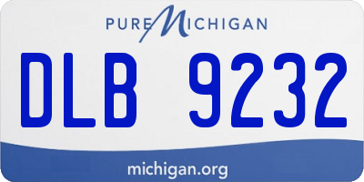 MI license plate DLB9232