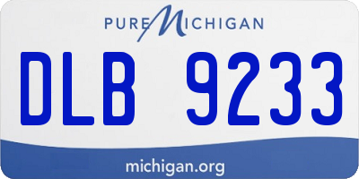 MI license plate DLB9233