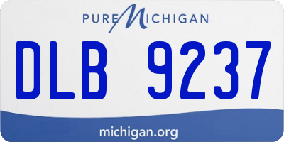 MI license plate DLB9237
