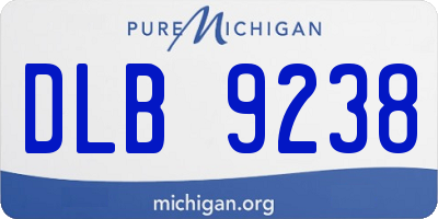 MI license plate DLB9238