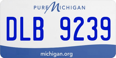 MI license plate DLB9239