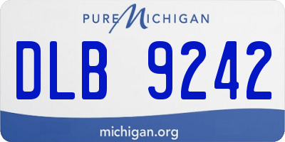 MI license plate DLB9242
