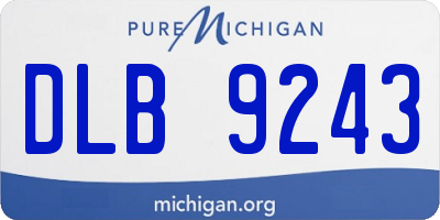 MI license plate DLB9243